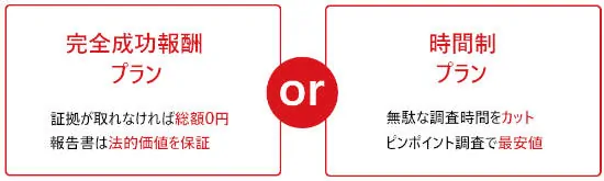 完全成功報酬制プランと時間制プラン