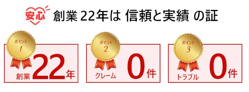信頼と実績の証